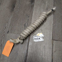 Narrow Nylon Lead Rope, tied & taped loop end *gc, stains, dirty, rubs, scrapes, frays, No Snap
