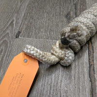 Narrow Nylon Lead Rope, tied & taped loop end *gc, stains, dirty, rubs, scrapes, frays, No Snap
