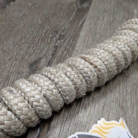 Narrow Nylon Lead Rope, tied & taped loop end *gc, stains, dirty, rubs, scrapes, frays, No Snap
