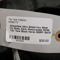 Hvy Mesh Fly Mask, Ears, Removeable NOSE, Tub *new
