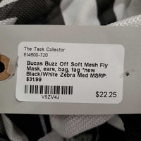 Soft Mesh Fly Mask, ears, bag, tag *new
