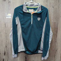 Fleece Sweater, 1/4 Zip Up *gc, mnr hairy, edge rubs & clumpy

