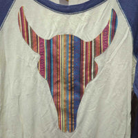 Cotton 3/4 Sleeve T-Shirt *gc, mnr rubs, pills & pit stains
