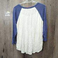 Cotton 3/4 Sleeve T-Shirt *gc, mnr rubs, pills & pit stains
