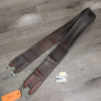 Leather Tri Fold Girth *fair, clean, v.CRACKED, creases, stiff, rubs, thin & curled edges, re-stitched
