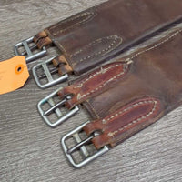 Leather Tri Fold Girth *fair, clean, v.CRACKED, creases, stiff, rubs, thin & curled edges, re-stitched
