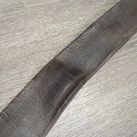 Leather Tri Fold Girth *fair, clean, v.CRACKED, creases, stiff, rubs, thin & curled edges, re-stitched

