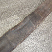 Leather Tri Fold Girth *fair, clean, v.CRACKED, creases, stiff, rubs, thin & curled edges, re-stitched
