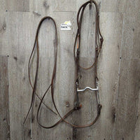 One Ear Headstall, Split Reins, Curb Bit *vgc, clean, mnr rust
