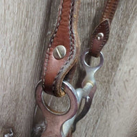 One Ear Headstall, Split Reins, Curb Bit *vgc, clean, mnr rust
