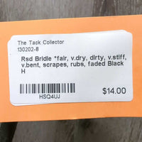 Rsd Bridle *fair, v.dry, dirty, v.stiff, v.bent, scrapes, rubs, faded
