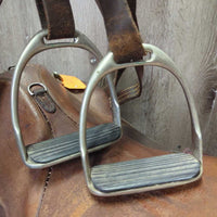 *DECOR ONLY - NOT FOR RIDING *TWISTED Tree *Antique Trail - Cavalry Saddle, 2x Trial Bags, Leathers, Irons, Fleece Flocked
