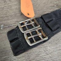 Narrow Cotton & Nylon Short - Dressage Girth *fair, older, curled edges, hairy seams, faded, rusty
