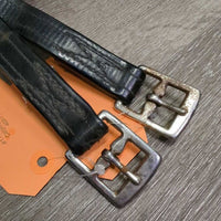 Thick - Sytiff Synthetic Stirrup Leathers *gc, rust, dents, xholes, older, bent
