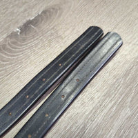 Thick - Sytiff Synthetic Stirrup Leathers *gc, rust, dents, xholes, older, bent
