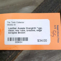 Leather Aussie Overgirth *vgc, clean, mnr rubs, creases, edge scrapes
