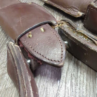 Pr Aussie Stirrup Leathers - Fenders, Western Stirrups *vgc/gc, edge scrapes & chews?, creases, scratches, frayed edges, curled edge
