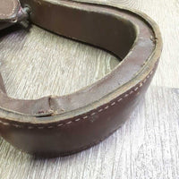 Pr Aussie Stirrup Leathers - Fenders, Western Stirrups *vgc/gc, edge scrapes & chews?, creases, scratches, frayed edges, curled edge
