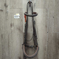 FS Rsd Padded Bridle *gc, clean, residue & stains, hairy seams, stains, xholes, tight keepers
