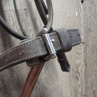 FS Rsd Padded Bridle *gc, clean, residue & stains, hairy seams, stains, xholes, tight keepers
