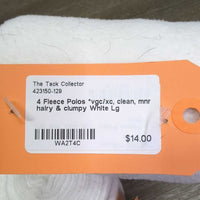 4 Fleece Polos *vgc/xc, clean, mnr hairy & clumpy
