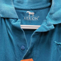 JUNIORS SS Polo Shirt, 1/4 Button Up *gc, faded, rubs
