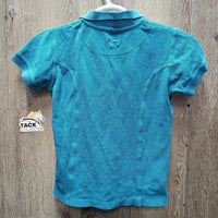 JUNIORS SS Polo Shirt, 1/4 Button Up *gc, faded, rubs

