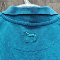 JUNIORS SS Polo Shirt, 1/4 Button Up *gc, faded, rubs
