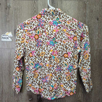 JUNIORS LS Western Shirt, snaps *gc, dingy, No Collar

