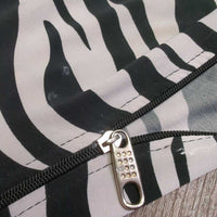 Full Face Slinky, Zipper, buckle *vgc, clean, mnr rubs, stains & pills, threads, STUCK zipper
