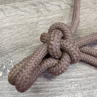 Thick Nylon Rope Halter, tassle, rawhide wrapped nose *xc, mnr dirty
