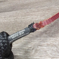 Nylon Halter, adj & Short Horsemanship Lead Rope, Leather Tassle *like new, mnr residue
