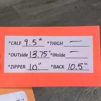 JUNIORS Leather Half Chaps, Back Zipper *like new
