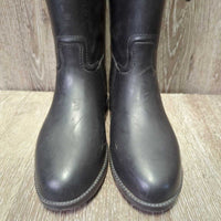 JUNIORS Tall Lined Rubber Riding Boots *vgc/xc, clean, mnr scuffs & scratches
