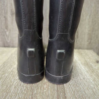 JUNIORS Tall Lined Rubber Riding Boots *vgc/xc, clean, mnr scuffs & scratches
