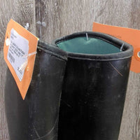 JUNIORS Tall Lined Rubber Riding Boots *gc/fair, clean, rubs, scuffs, torn inside heel -R
