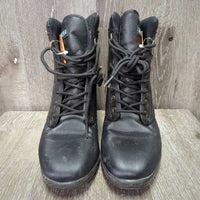JUNIORS Pr Winter Paddock Boots, Laces *vgc, clean, mnr hairy, stains & rubs, older
