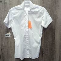 SS Show Shirt, snap collar *vgc, older, seam puckers, mnr loose thread
