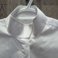 SS Show Shirt, snap collar *vgc, older, seam puckers, mnr loose thread
