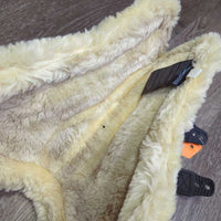 Pr Fleece Lined Open Front Boots, posts & velcro *vgc, mnr hair, dirt, stains, scuffs
