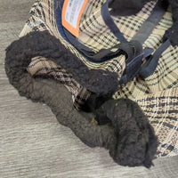 Hvy Mesh Fly Mask, ears, fleece *vgc/gc, dirt, hair, mnr hay, snag/tear, rubs
