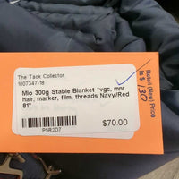 300g Stable Blanket *vgc, mnr hair, marker, film, threads
