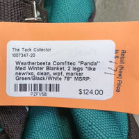 "Panda" Med Winter Blanket, 2 legs *like new/xc, clean, wpf, marker
