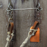 Thick Headstall, Hackamore, Rope Loop Reins, Snaps *gc/fair, NO Throat, rubs, stains, popped nylon, scrapes
