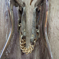 Thick Headstall, Hackamore, Rope Loop Reins, Snaps *gc/fair, NO Throat, rubs, stains, popped nylon, scrapes
