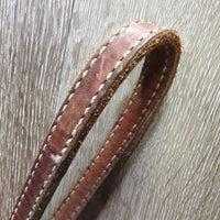 Thick Headstall, Hackamore, Rope Loop Reins, Snaps *gc/fair, NO Throat, rubs, stains, popped nylon, scrapes
