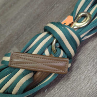 Padded Nylon Web Lunge Line, swivel *vgc, clean, mnr hair, stains
