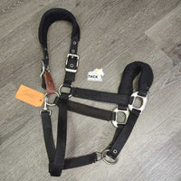 Fleece Lined Nylon Breakaway Halter, adj, snap *vgc, mnr dirt, hair, clumpy, pills, residue
