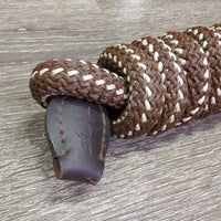 Nylon Wide Rope Halter, lead rope, adj, snap *xc/vgc, clean, plating, scuffs, frays, xholes
