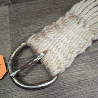 27 Strand String Roper Cinch, d rings *gc/fair, older, v.hairy, dingy, pilly, stained, rust
